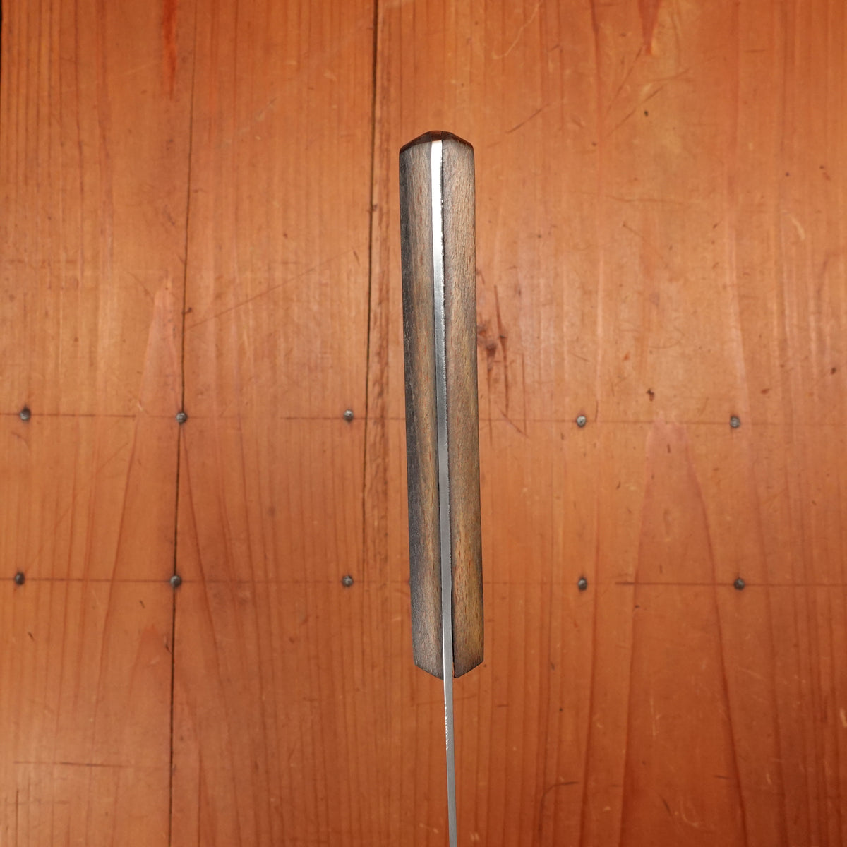 New Old Stock Au Nain 8" Bullnose Carbon Steel Brass Rosette Beechwood St. Remy, Thiers, France 1950-60