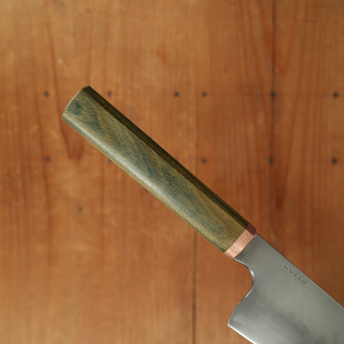 Rolin Knives Honyaki 210mm Gyuto W2 Carbon Argentine Lignum Vitae with Saya