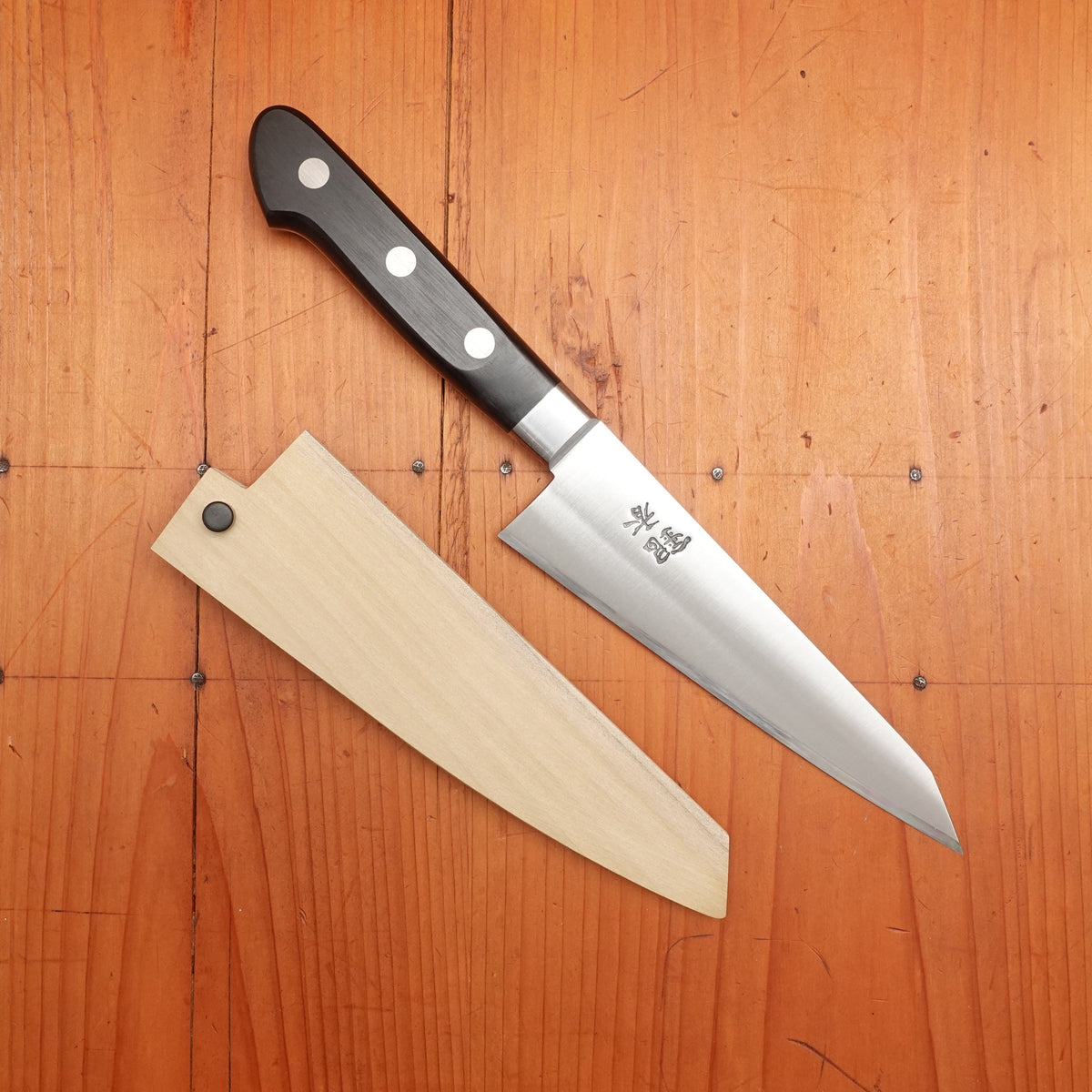 Ashi Hamono Ginga 150mm Honesuki Kaku Carbon Steel Western Handle with Saya