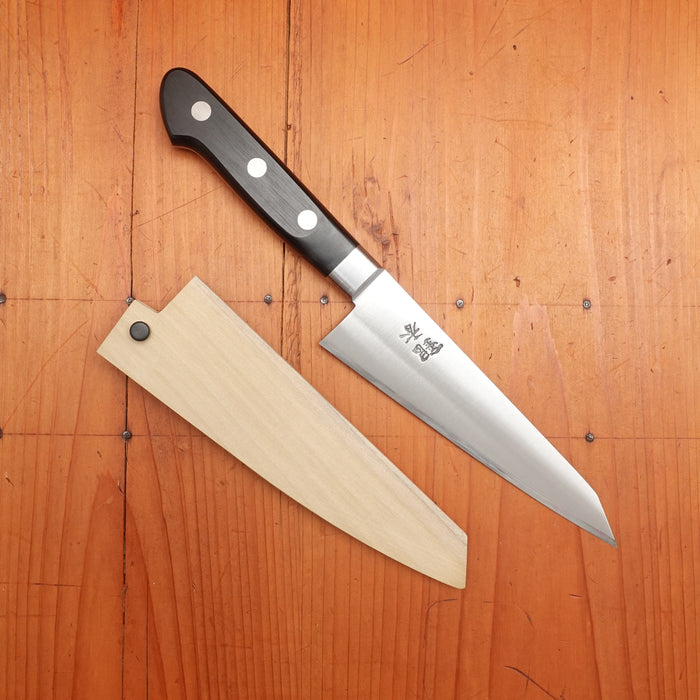 Ashi Hamono Ginga 150mm Honesuki Kaku Carbon Steel Western Handle with Saya