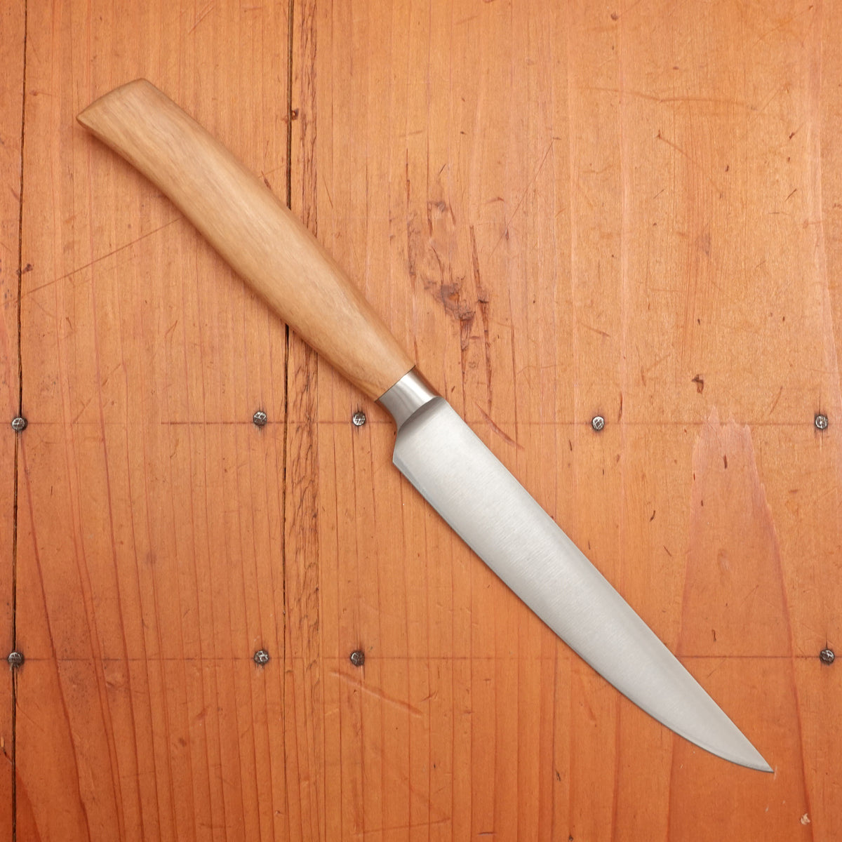 Friedr Herder Madera 4.75" Steak Knife Forged Stainless Olive 1/2 Bolster
