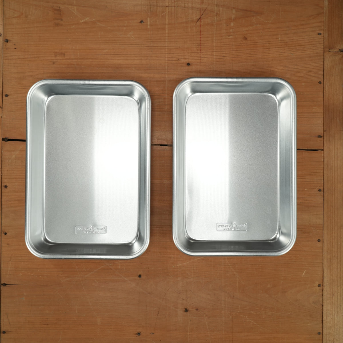 Nordic Ware Naturals Aluminum Personal Size Burger Grill/Prep Trays - 2 Pieces