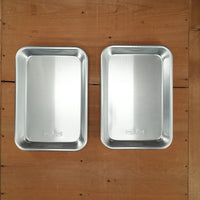 Nordic Ware Naturals Aluminum Personal Size Burger Grill/Prep Trays - 2 Pieces