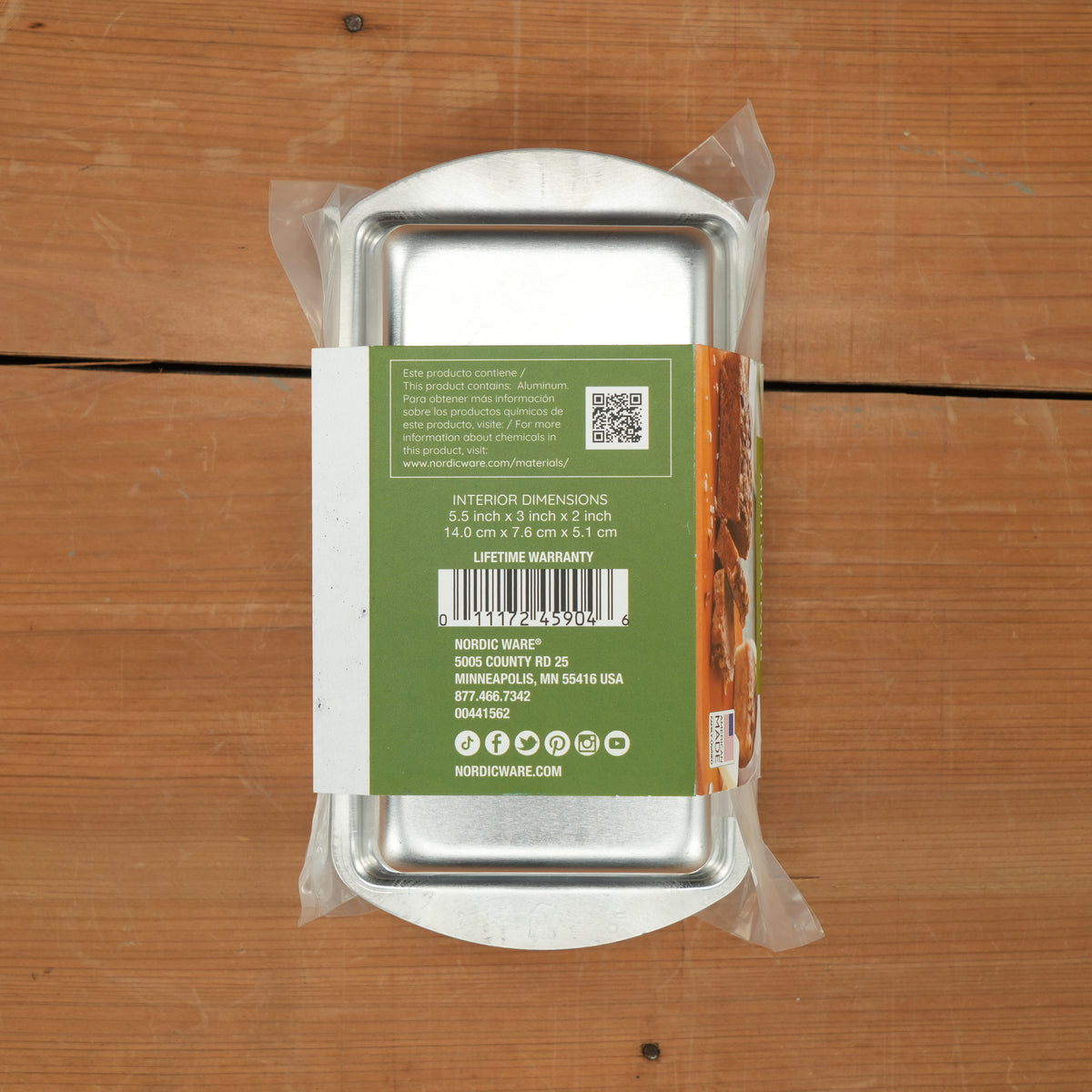 Nordic Ware Naturals Aluminum Set of Mini Loaf Pans - 4 Pieces