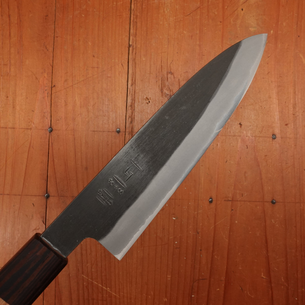 Tagai Sanjo 150mm Petty Stainless Clad Shirogami 2 Oak and Wenge Handle