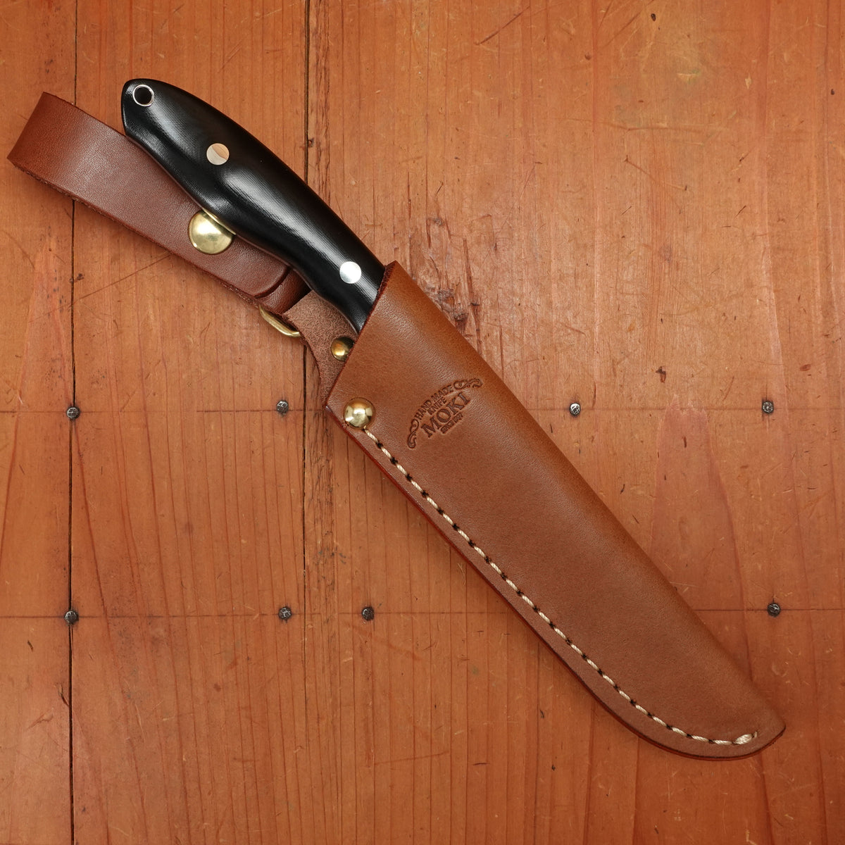 MOKI Berg Pro Trail Fixed Blade Linen Micarta Handle