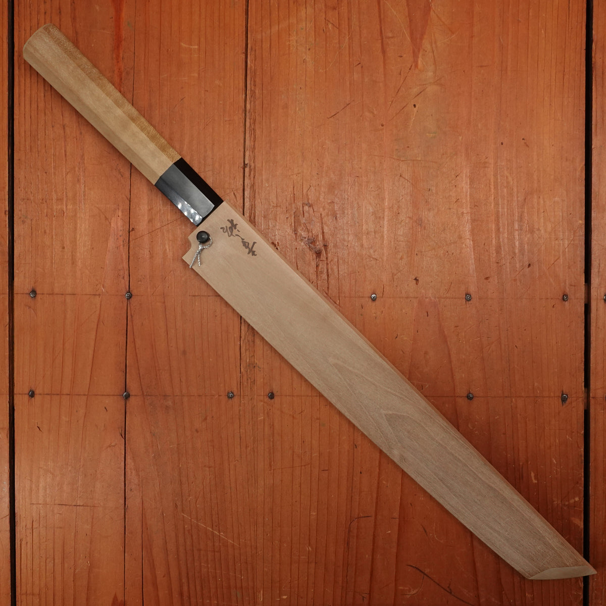 New Old Stock Sakai Konosuke Fujiyama 270mm Sakimaru-Takobiki Aogami 1 Octagonal Ho/Horn Handle with Saya 2010-15
