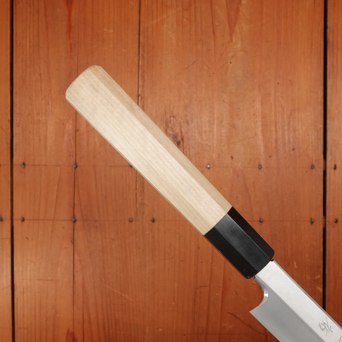 New Old Stock Sakai Konosuke Fujiyama 270mm Sakimaru-Takohiki Ginsanko Octagonal Ho/Horn Handle with Saya 2011-13