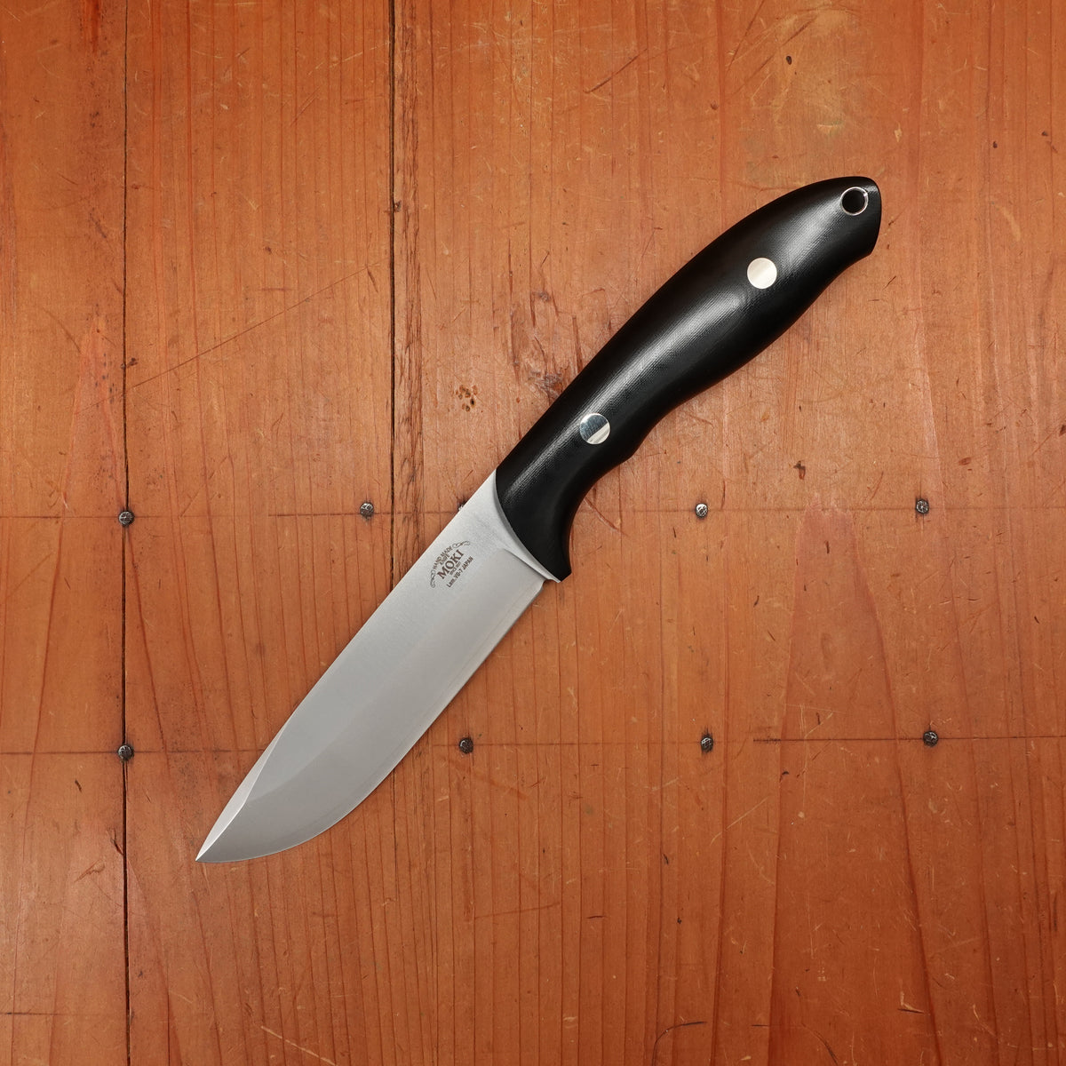MOKI Berg Fixed Blade Linen Micarta Handle
