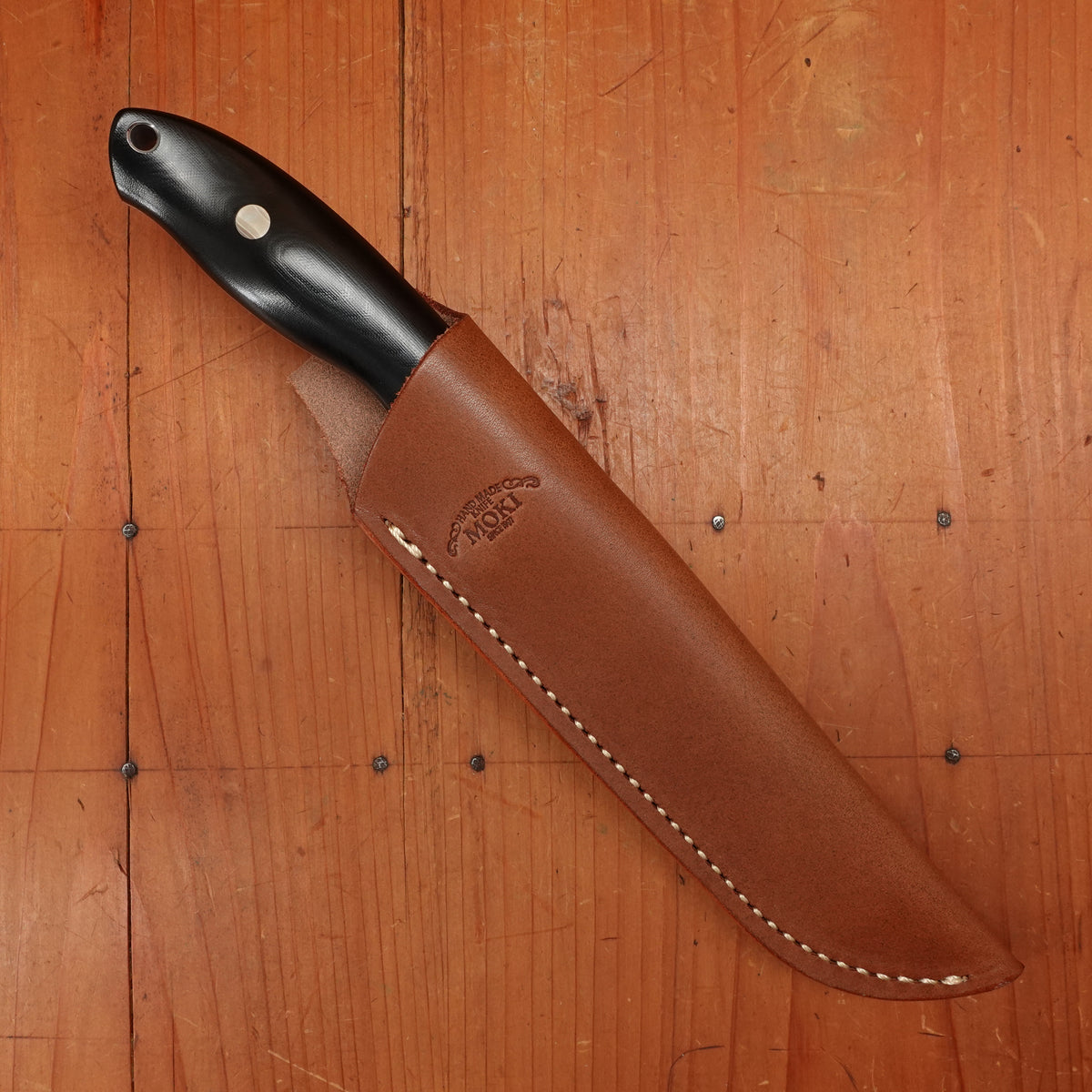 MOKI Berg Fixed Blade Linen Micarta Handle