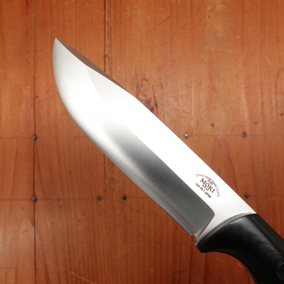 MOKI Berg Fixed Blade Linen Micarta Handle