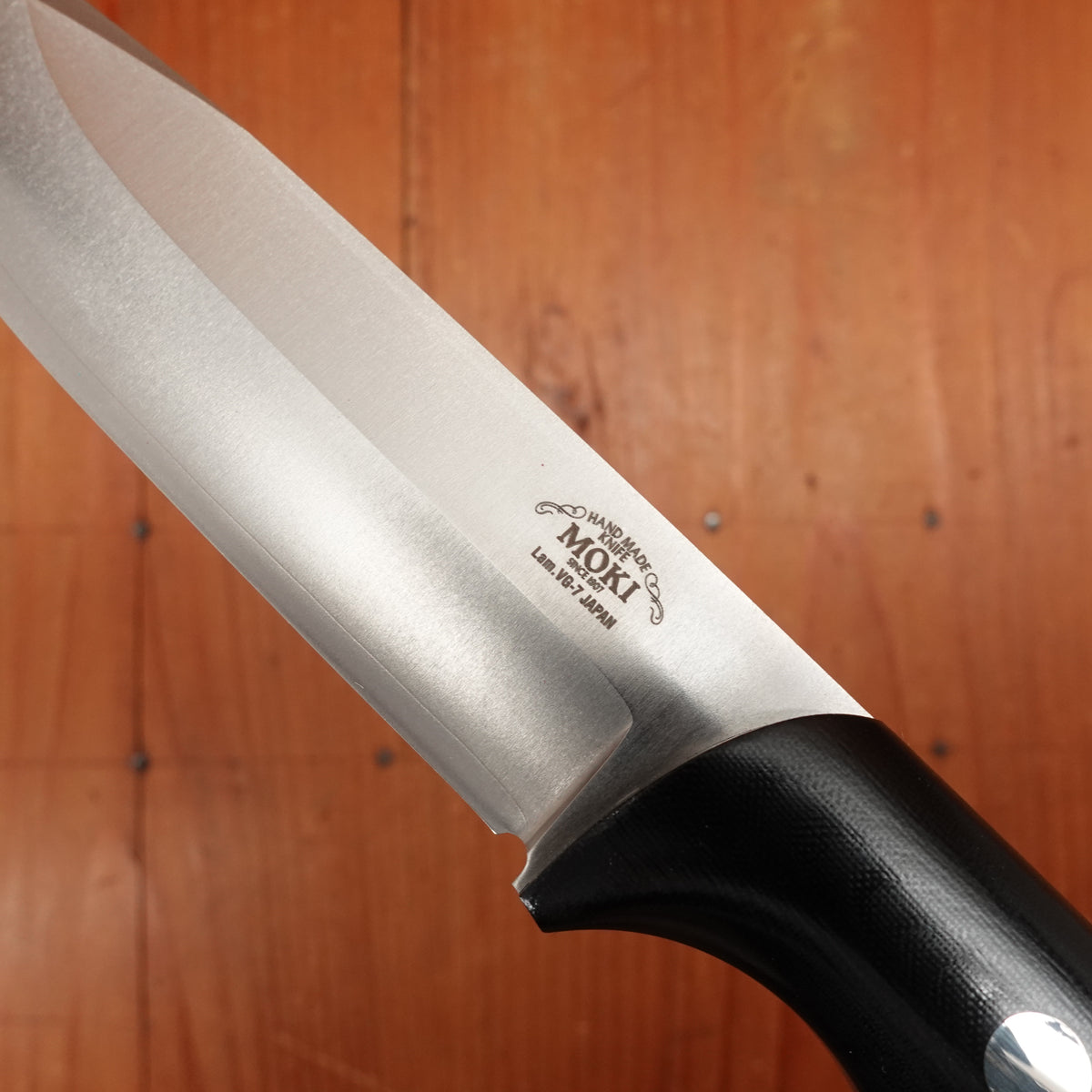 MOKI Berg Fixed Blade Linen Micarta Handle