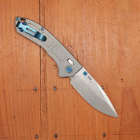 Benchmade 743 Mini Narrows Drop Point CPM-20CV AXIS Lock Raw Titanium Handle