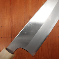 Hitohira Togashi 180mm Bunka Stainless Clad Shirogami 1 Ziricote Handle