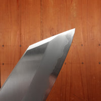 Hitohira Togashi 180mm Bunka Stainless Clad Shirogami 1 Ziricote Handle