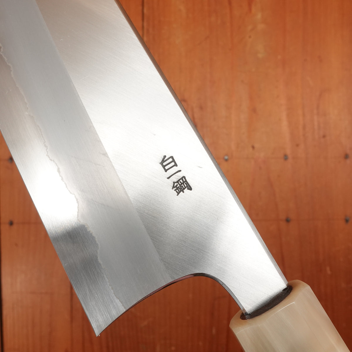 Hitohira Togashi 180mm Bunka Stainless Clad Shirogami 1 Ziricote Handle