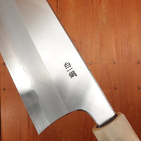 Hitohira Togashi 180mm Bunka Stainless Clad Shirogami 1 Ziricote Handle