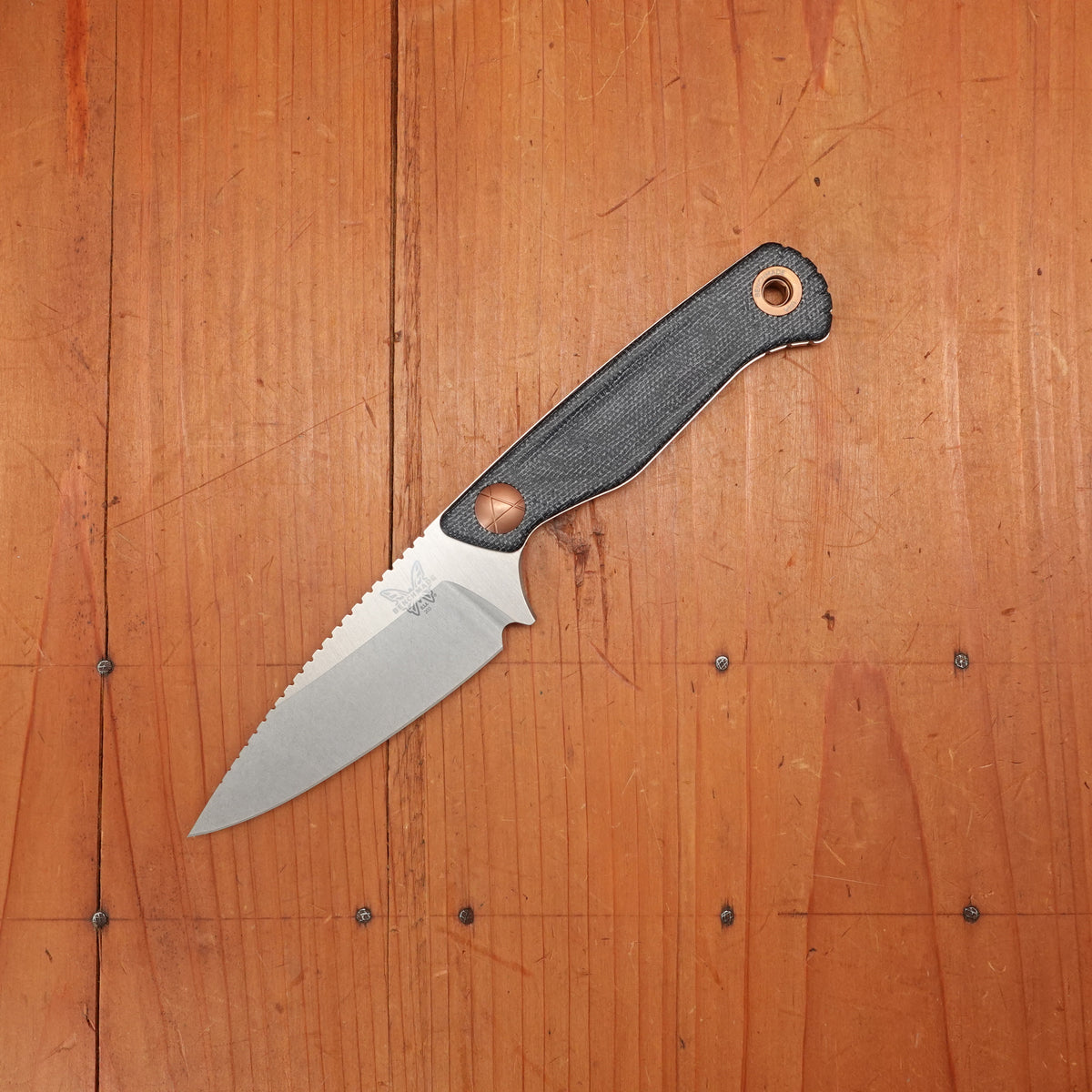 Benchmade 203 Dacian 7.5" Spear Point CPM-Magnacut Fixed Blade Blue Denim Micarta Handle