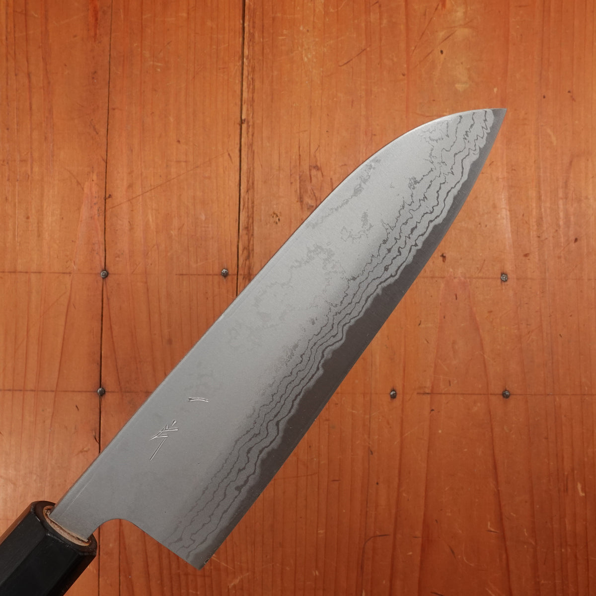 Hitohira GR 165mm Santoku Iron Clad Aogami 2 Damascus Ho Wood