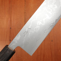 Hitohira GR 165mm Nakiri Iron Clad Aogami 2 Damascus Ho Wood