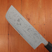 Hitohira GR 165mm Nakiri Iron Clad Aogami 2 Damascus Ho Wood