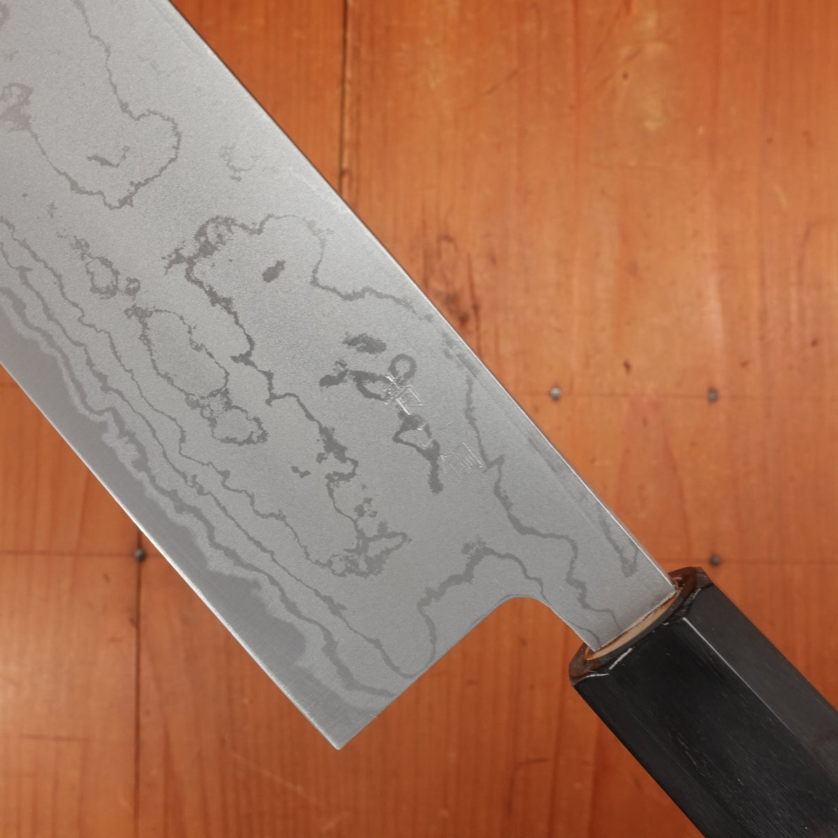Hitohira GR 165mm Nakiri Iron Clad Aogami 2 Damascus Ho Wood