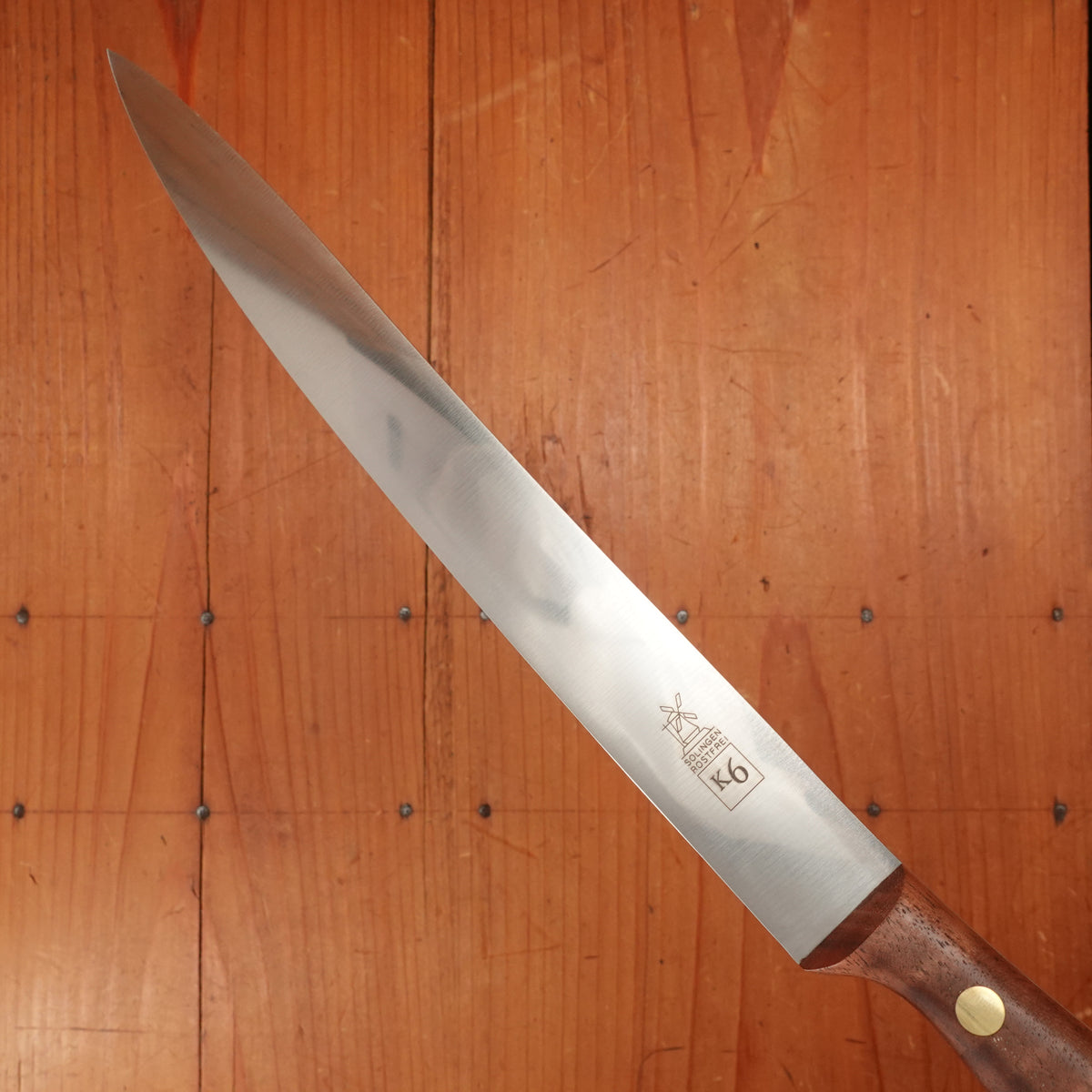Windmühlenmesser K6 9" Slicer Stainless Walnut Handle