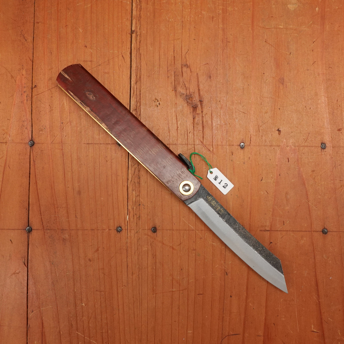 Higonokami 12cm Folding Knife Iron Clad Aogami 2 Sakura Skin Handle