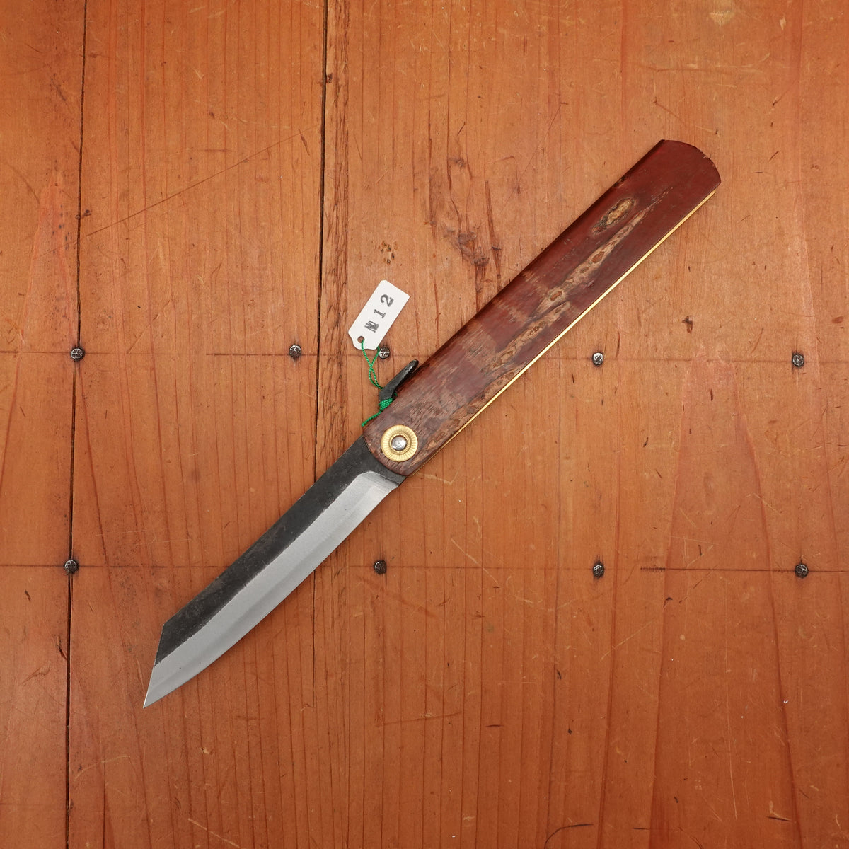 Higonokami 12cm Folding Knife Iron Clad Aogami 2 Sakura Skin Handle