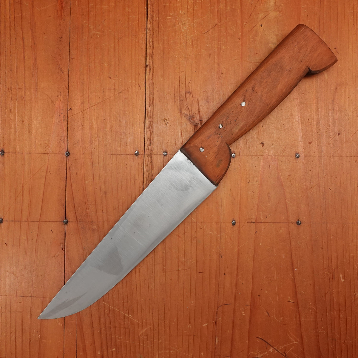 Hand Forged 7.5" Boucher Carbon Steel Beech Handle Thiers or Nogent, France 1930-70