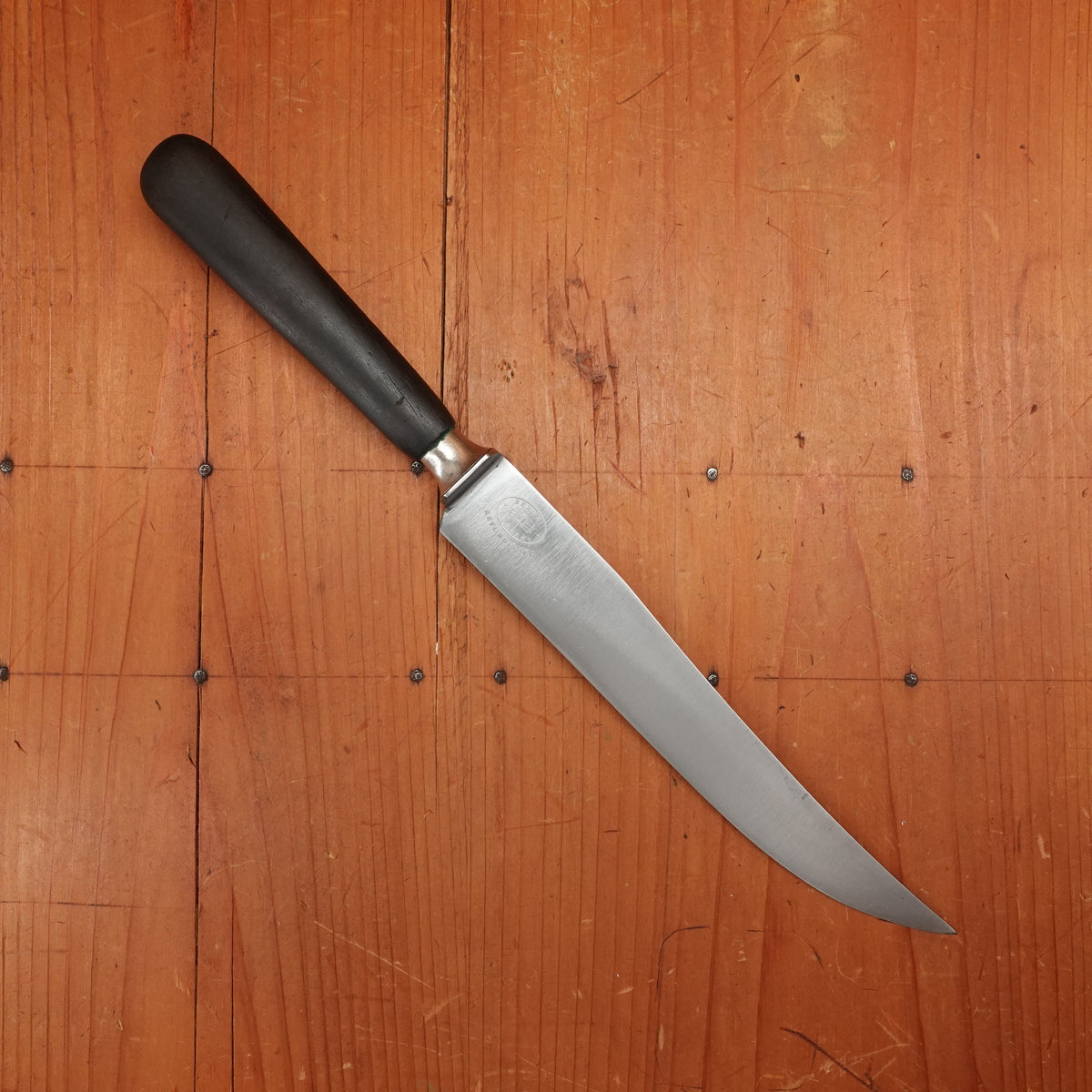 Dixon Cutlery Co 7.5" Carving Knife Carbon Steel Ebony Handle France 1920s