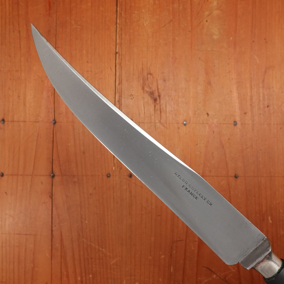 Dixon Cutlery Co 7.5" Carving Knife Carbon Steel Ebony Handle France 1920s