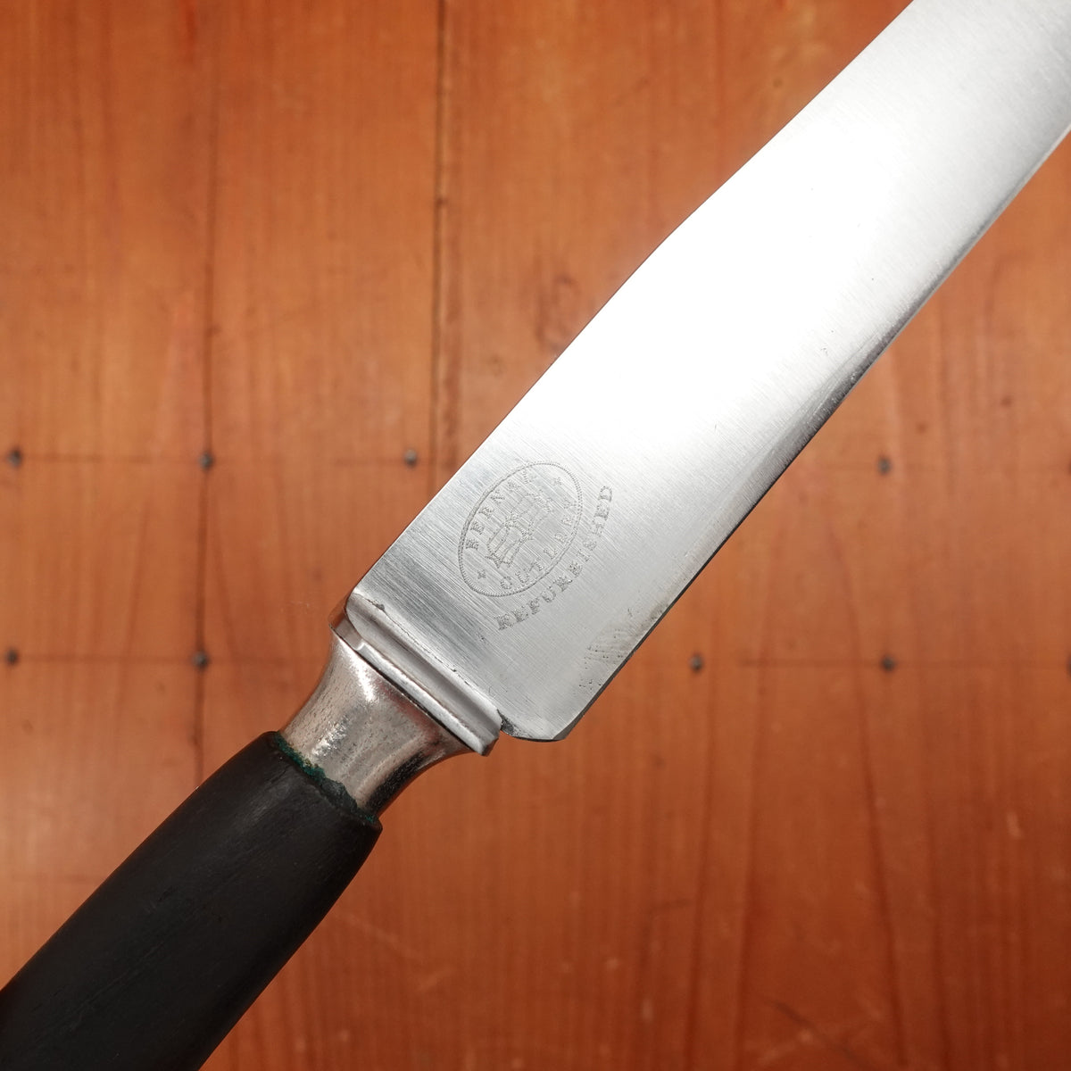 Dixon Cutlery Co 7.5" Carving Knife Carbon Steel Ebony Handle France 1920s