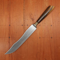 H Herder 7.75" Carving Knife Carbon Steel Horn Handle Solingen, Germany 1920-40