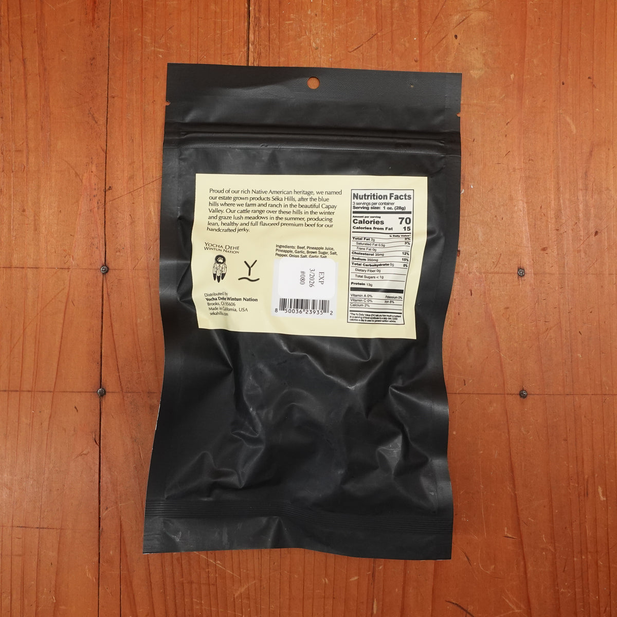 Seka Hills Peppered Beef Jerky - 3oz