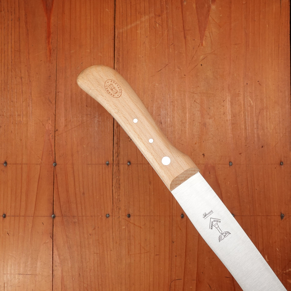 Windmühlenmesser Hamburger 6.75" Bread Knife Carbon Steel Beech Handle