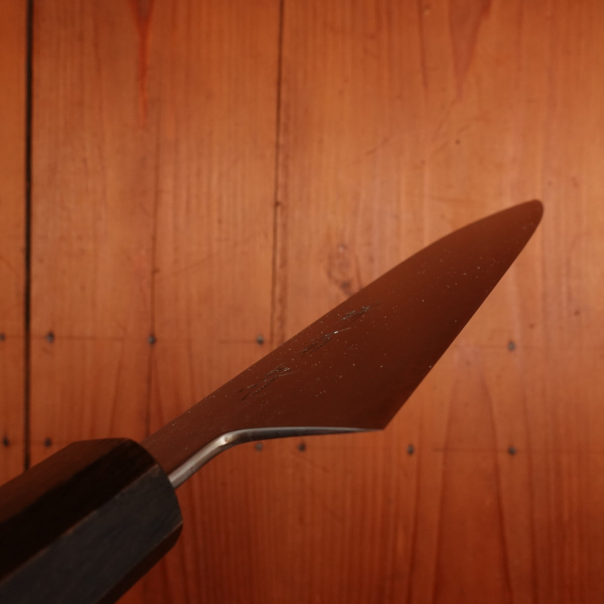 Sakai Kikumori Nakagawa V10 180mm Santoku VG10 Damascus Oak Handle with Saya