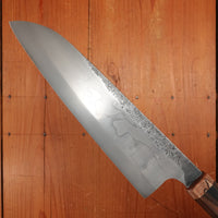 Rolin Knives Honyaki 210mm Gyuto W2 Forge Finish Ebony Spalted Maple with Saya