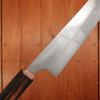 Rolin Knives Honyaki 250mm Sakimaru Sujihiki W2 Textured Ebony & Copper with Saya