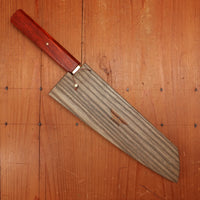 Rolin Knives Honyaki 200mm Bunka 26c3 Forge Finish Padauk & Textured Brass with Saya