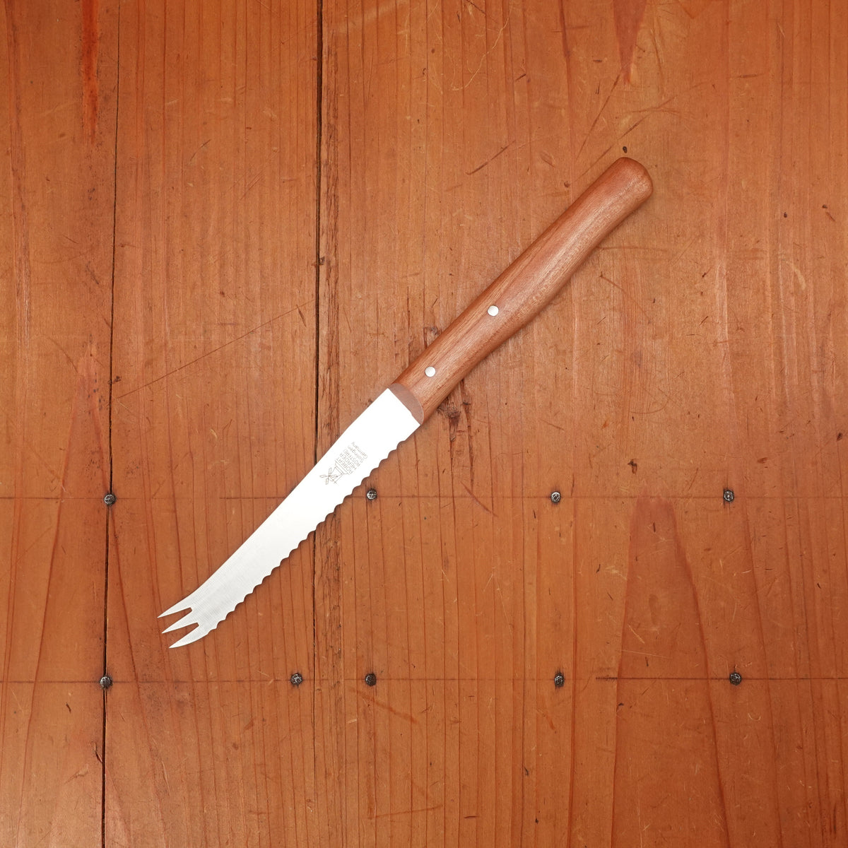 Windmühlenmesser 4" Gabelspitz Cheese Knife Stainless Plum Handle