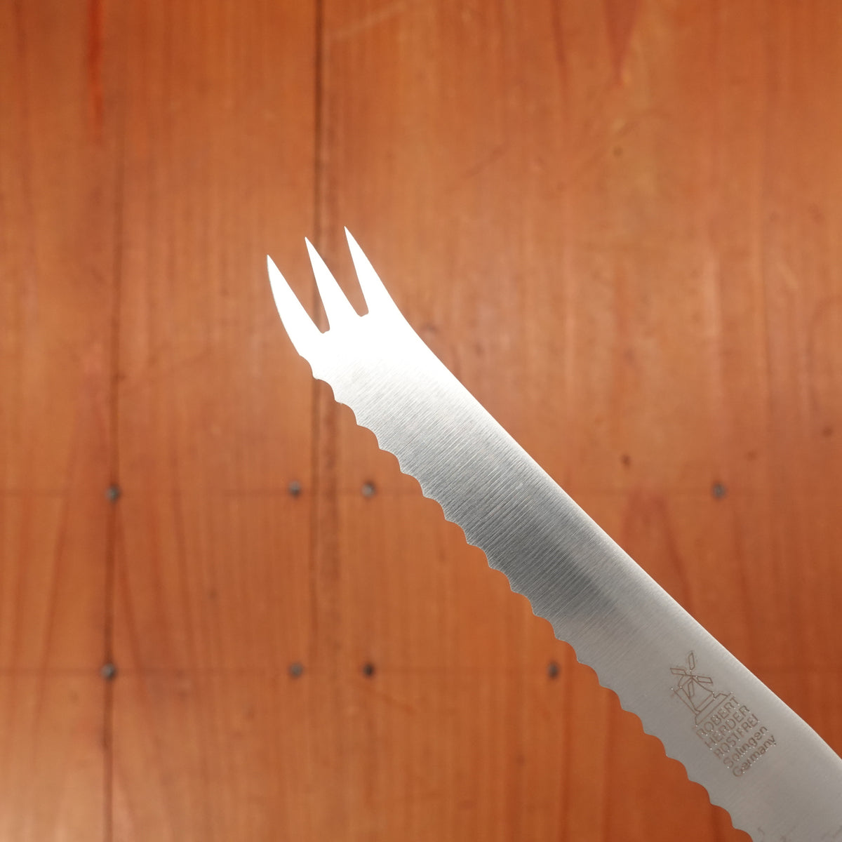 Windmühlenmesser 4" Gabelspitz Cheese Knife Stainless Plum Handle