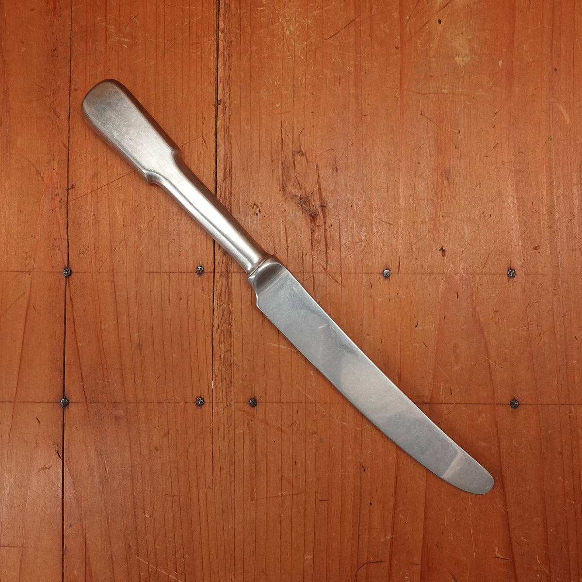 Old English Fiddle Table Knife Stainless Yorkshire Rose Tumbled Finish