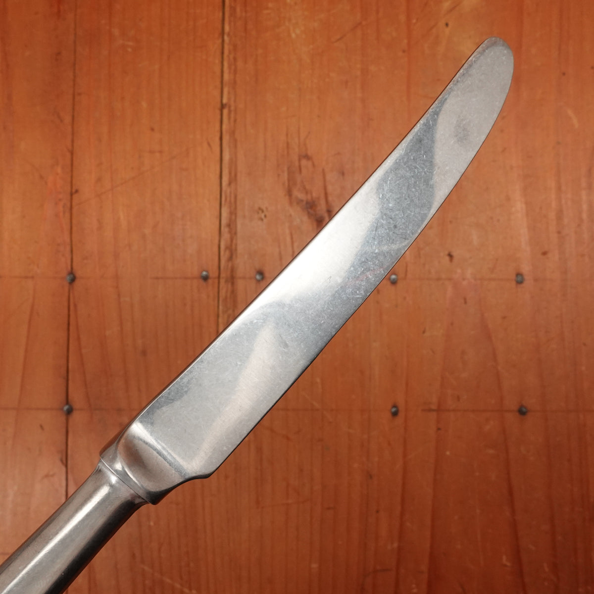 Old English Fiddle Table Knife Stainless Yorkshire Rose Tumbled Finish