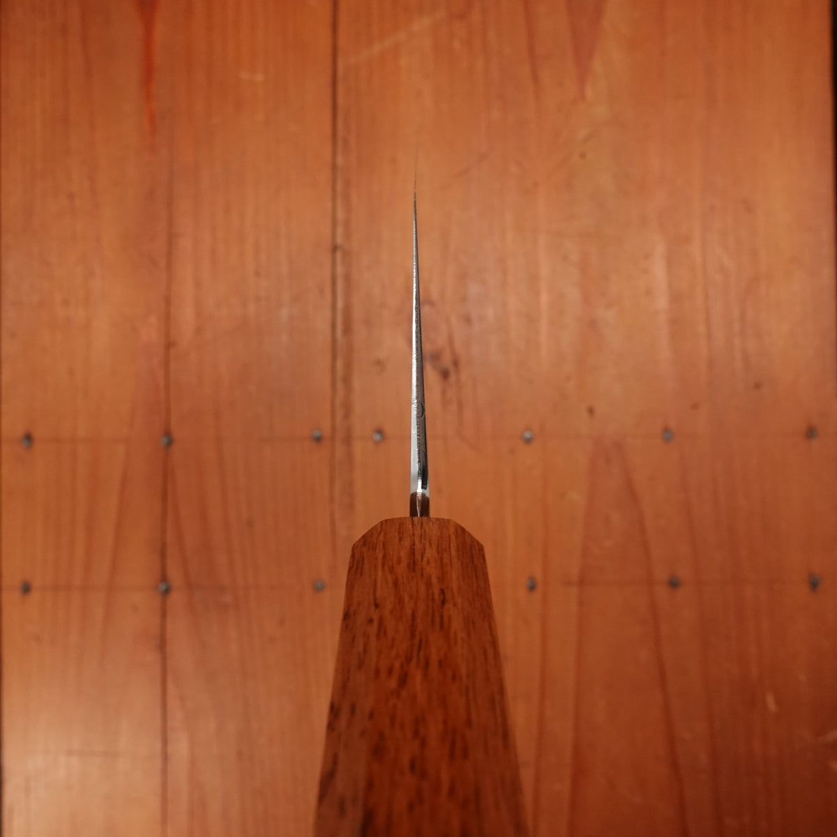 Hado Sumi 165mm Nakiri Shirogami 2 Kurouchi Finish Burnt Oak Handle
