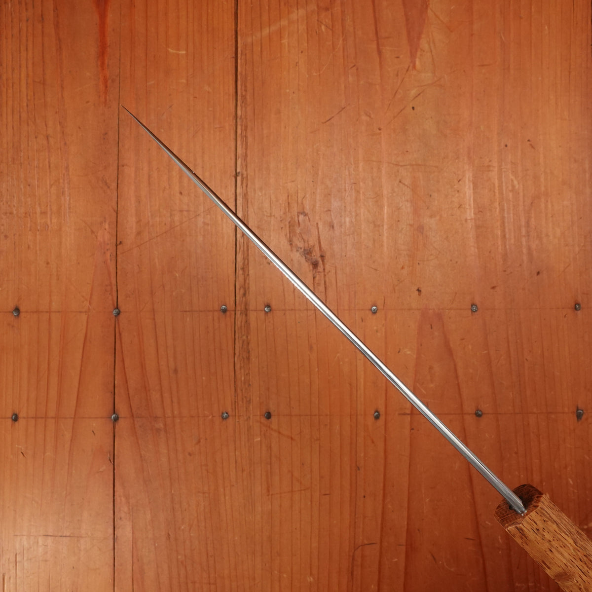 Hado Sumi 210mm Gyuto Shirogami 2 Kurouchi Finish Burnt Oak Handle