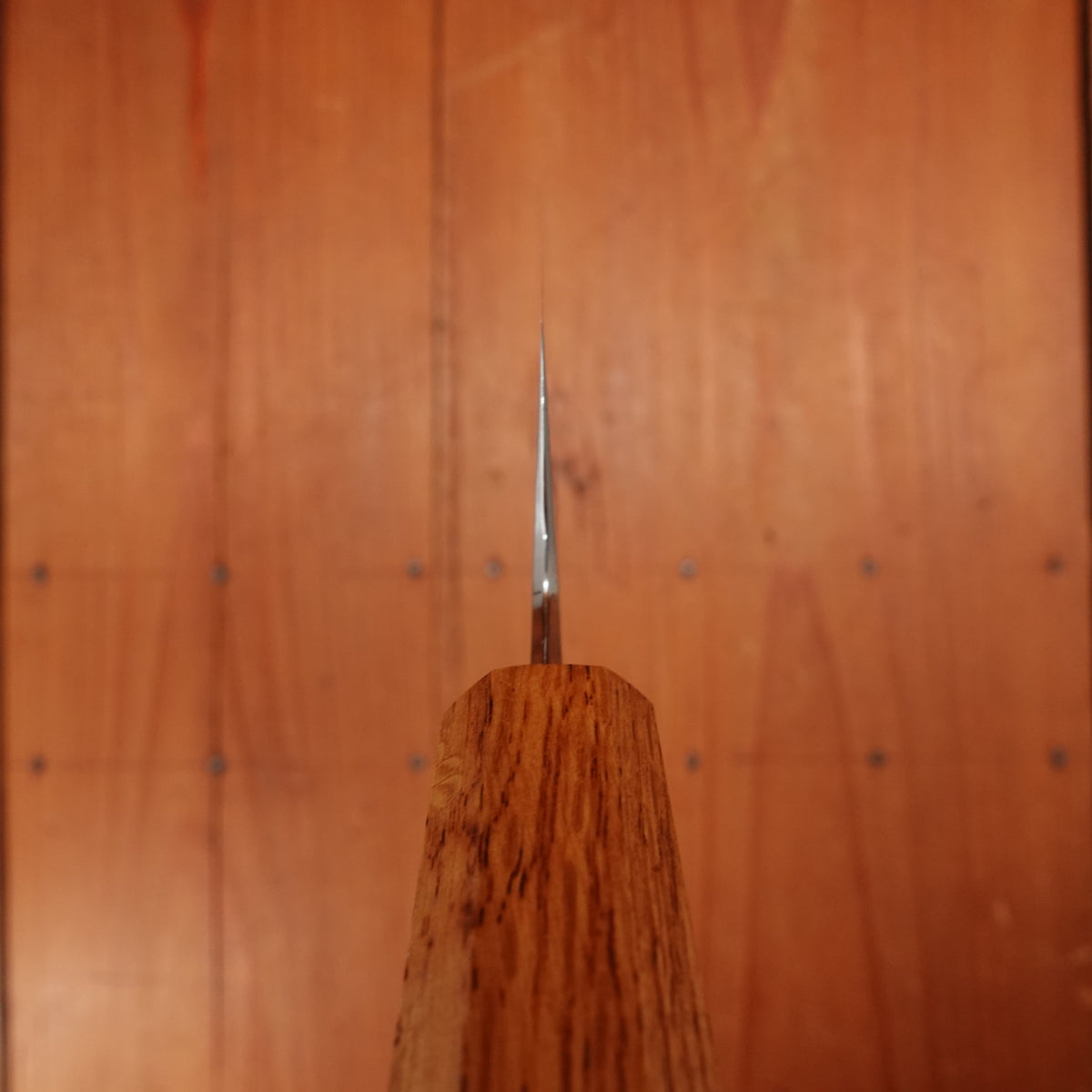 Hado Sumi 210mm Gyuto Shirogami 2 Kurouchi Finish Burnt Oak Handle