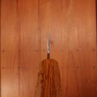 Hado Sumi 210mm Gyuto Shirogami 2 Kurouchi Finish Burnt Oak Handle