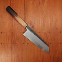 Hado Sumi 180mm Bunka Shirogami 2 Kurouchi Finish Burnt Oak Handle