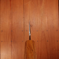 Hado Sumi 180mm Bunka Shirogami 2 Kurouchi Finish Burnt Oak Handle